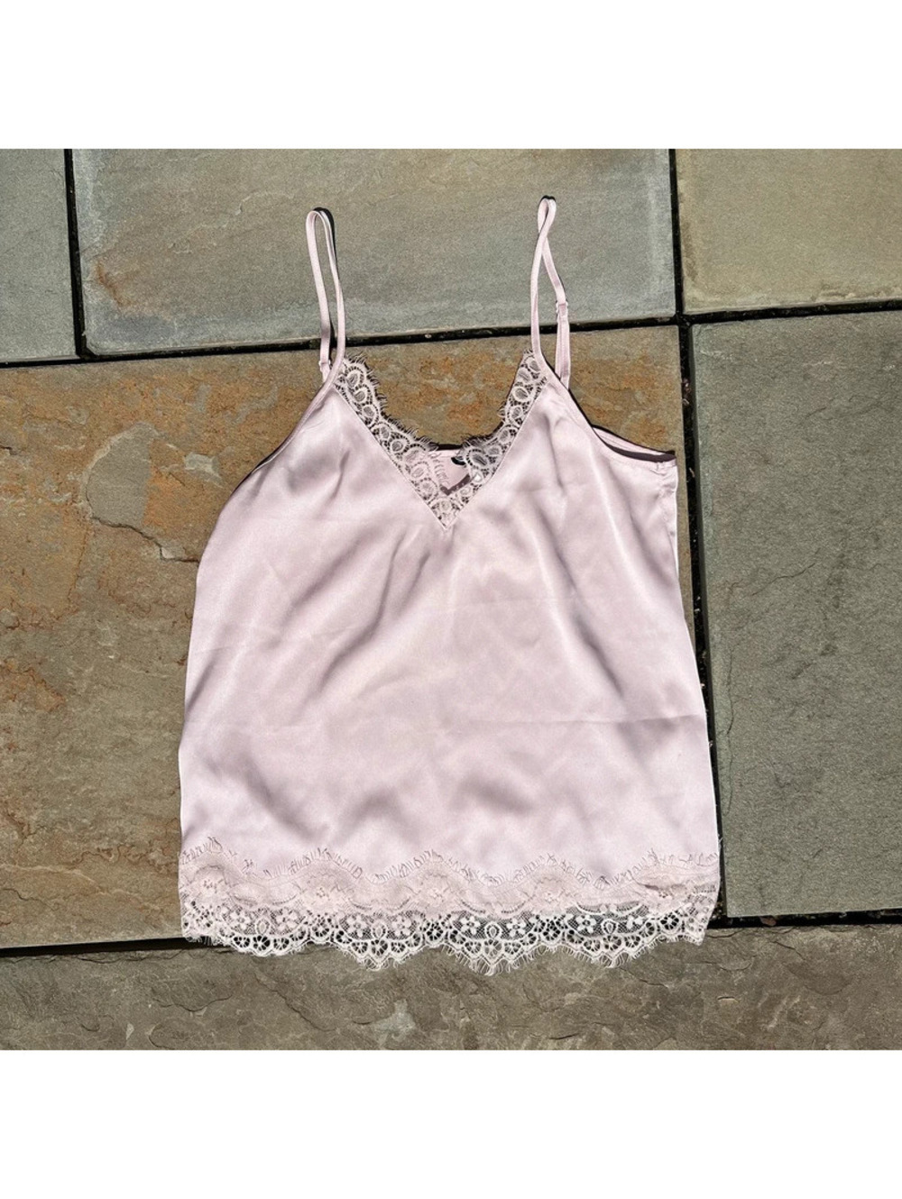 Pale Pink Lace Cami Top